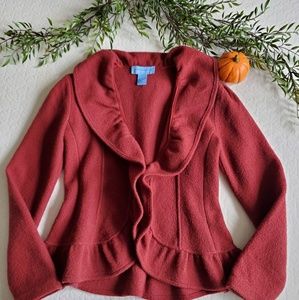 Doncaster wool fitted soft blazer sweater